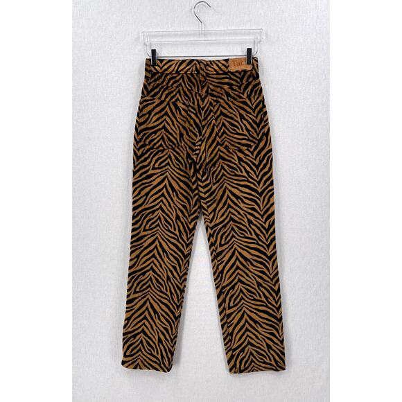 TACH CLOTHING Rumba Velvet Pants Womens Small Tiger Print High Rise Tapered Leg - Picture 5 of 16